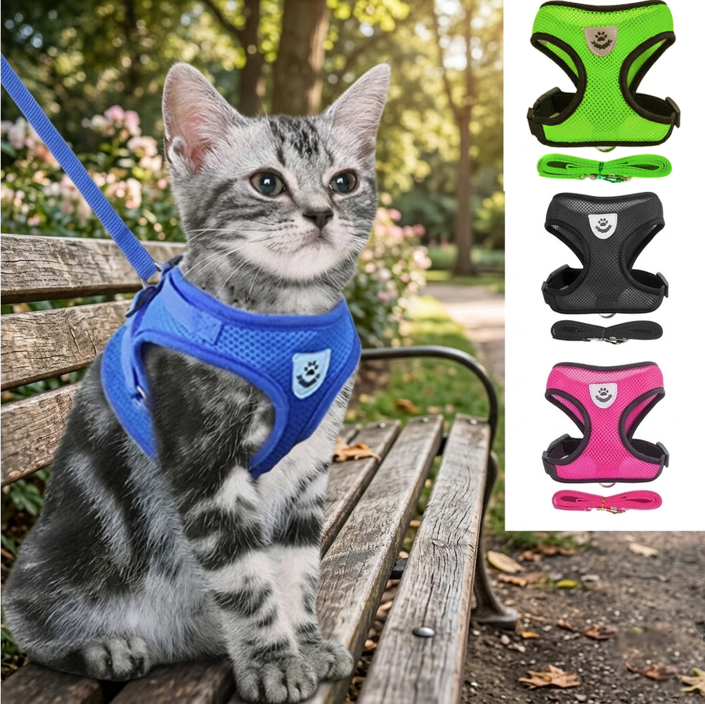 🐾 Szelki Bezuciskowe ze Smyczą dla Kota