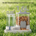 Podwójna Miska dla Kota z Automatycznym Dozownikiem Wody!🐱💧
